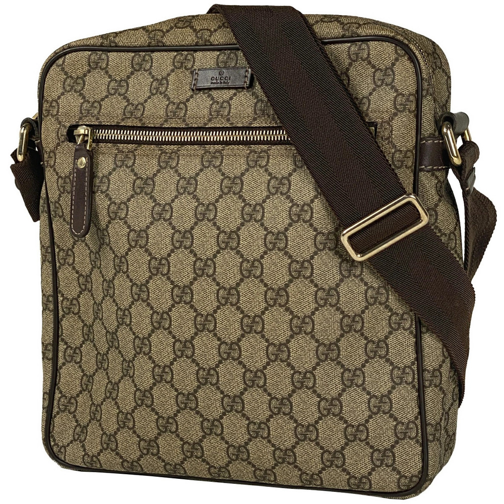Gucci GG Shoulder Bag Crossbody Canvas Brown